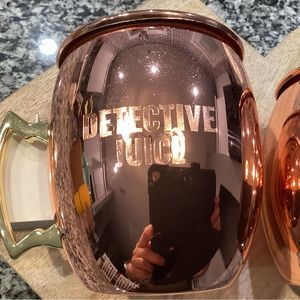 Set of 2 Detective Juice - Hunt A Killer Copper Moscow Mule Mugs - Excellent